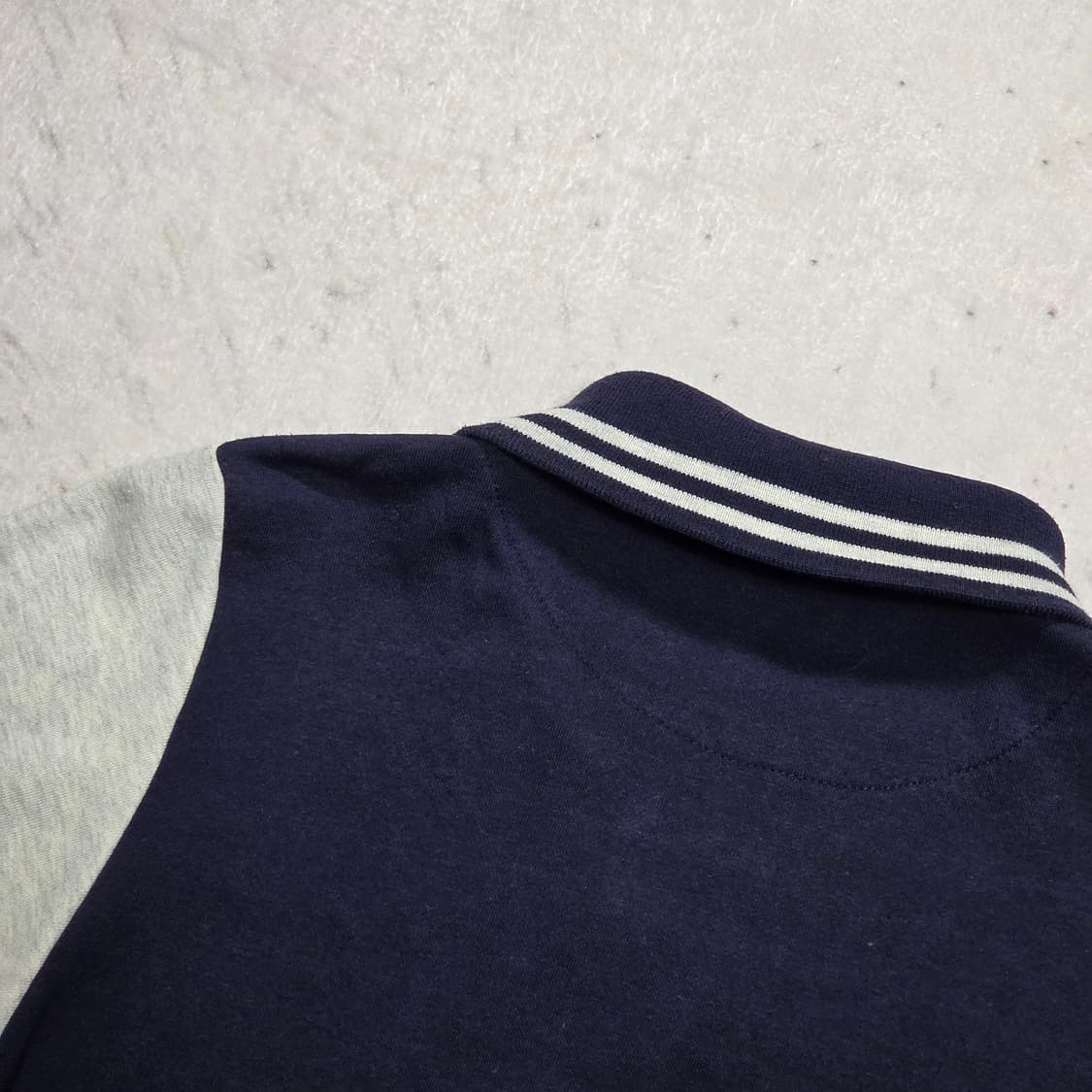 일본 빈티지 네이비 그레이 배색 바시티자켓 상품이미지5