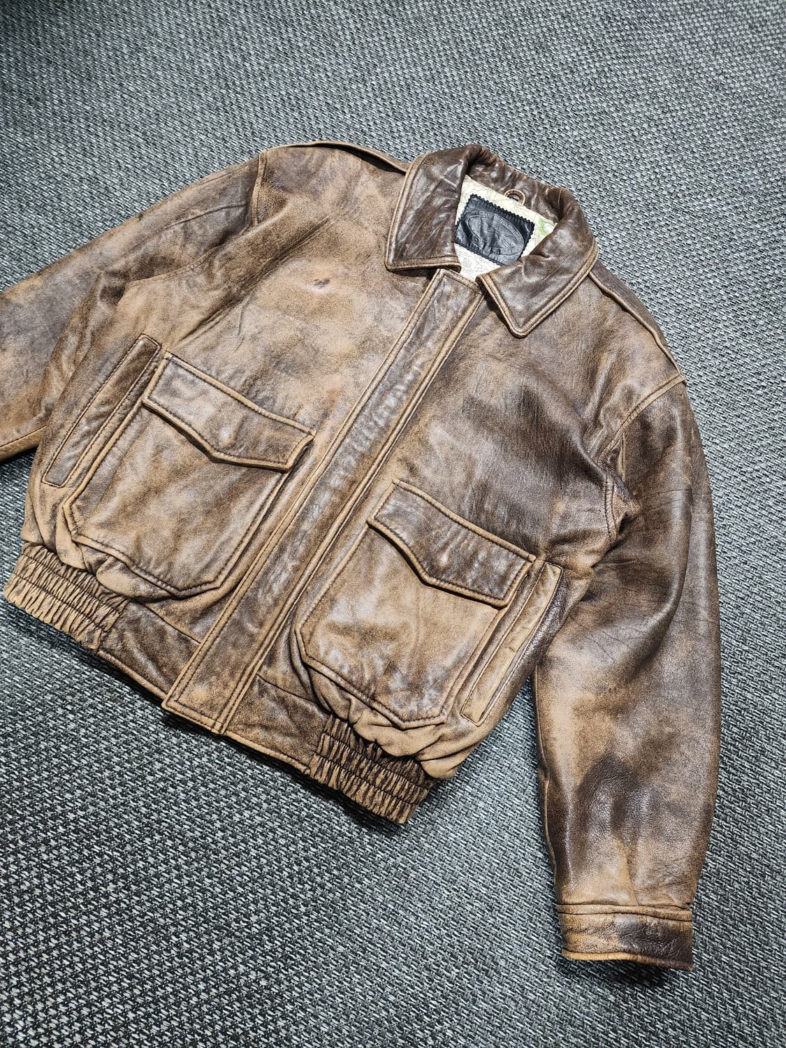 리얼레더 빈티지  자켓 M  상품이미지9