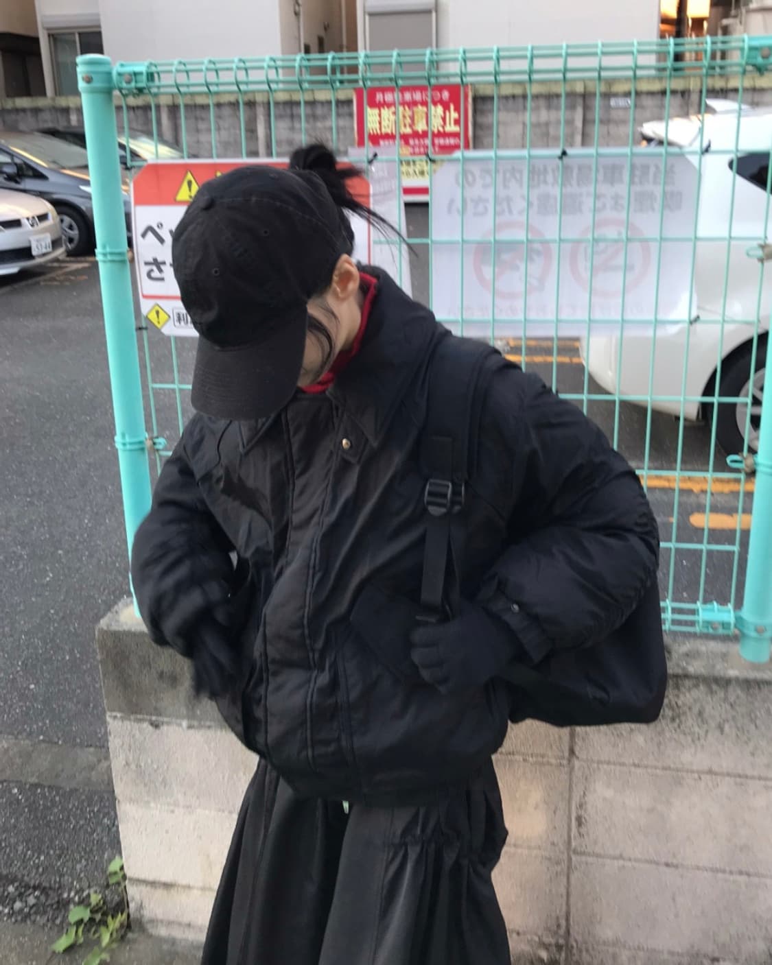 woohwa 우화 하이넥 봄버 패딩 블랙 자켓 상품이미지2