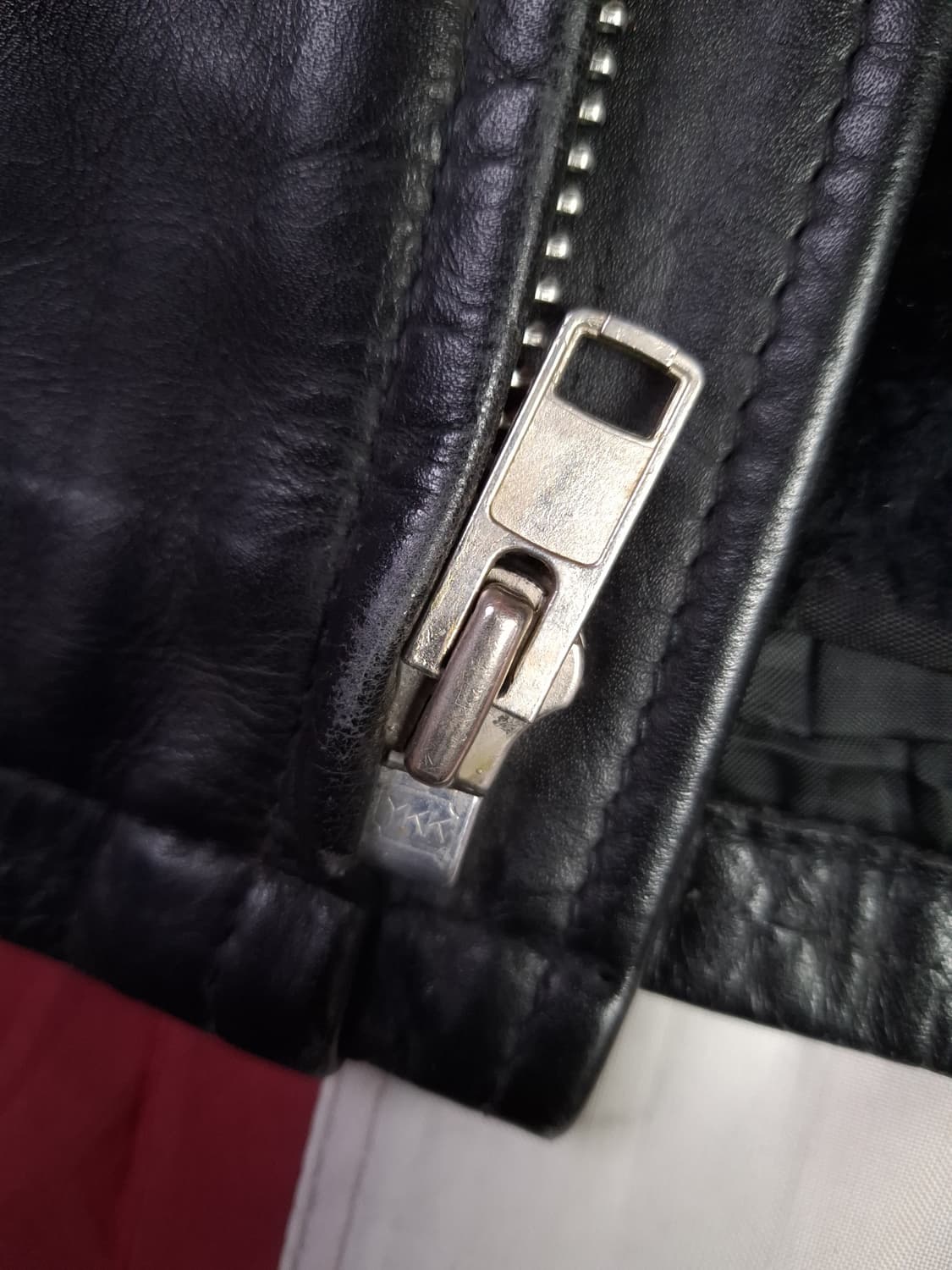 오리지날 미국제조 쇼트 리얼레더 싱글 라이더 자켓 베스트 풀셋트 상품이미지5