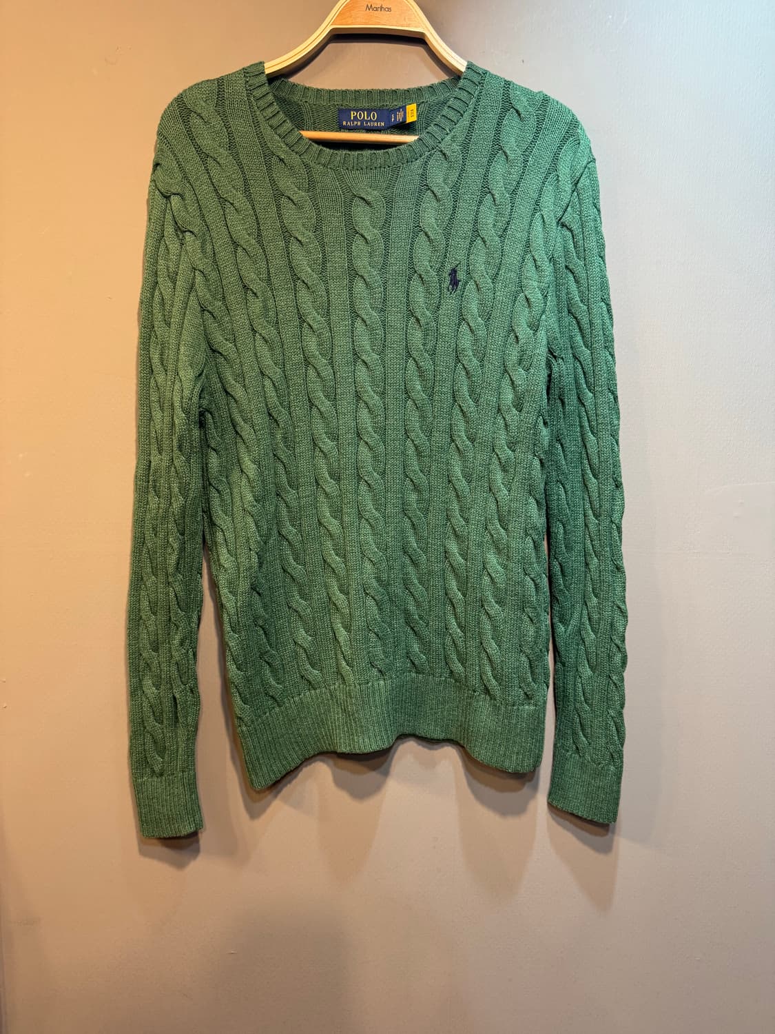 폴로 케이블 니트 코튼 스웨터 상품이미지1