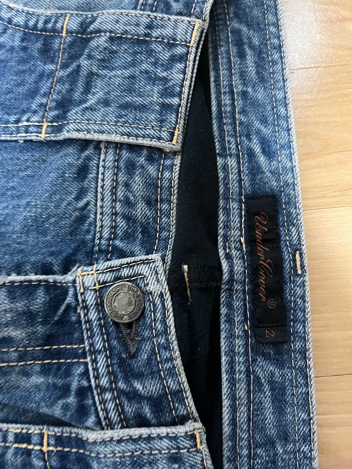 언더커버 06SS T기 klaus 칼루스 하이브리드 데님 상품이미지8