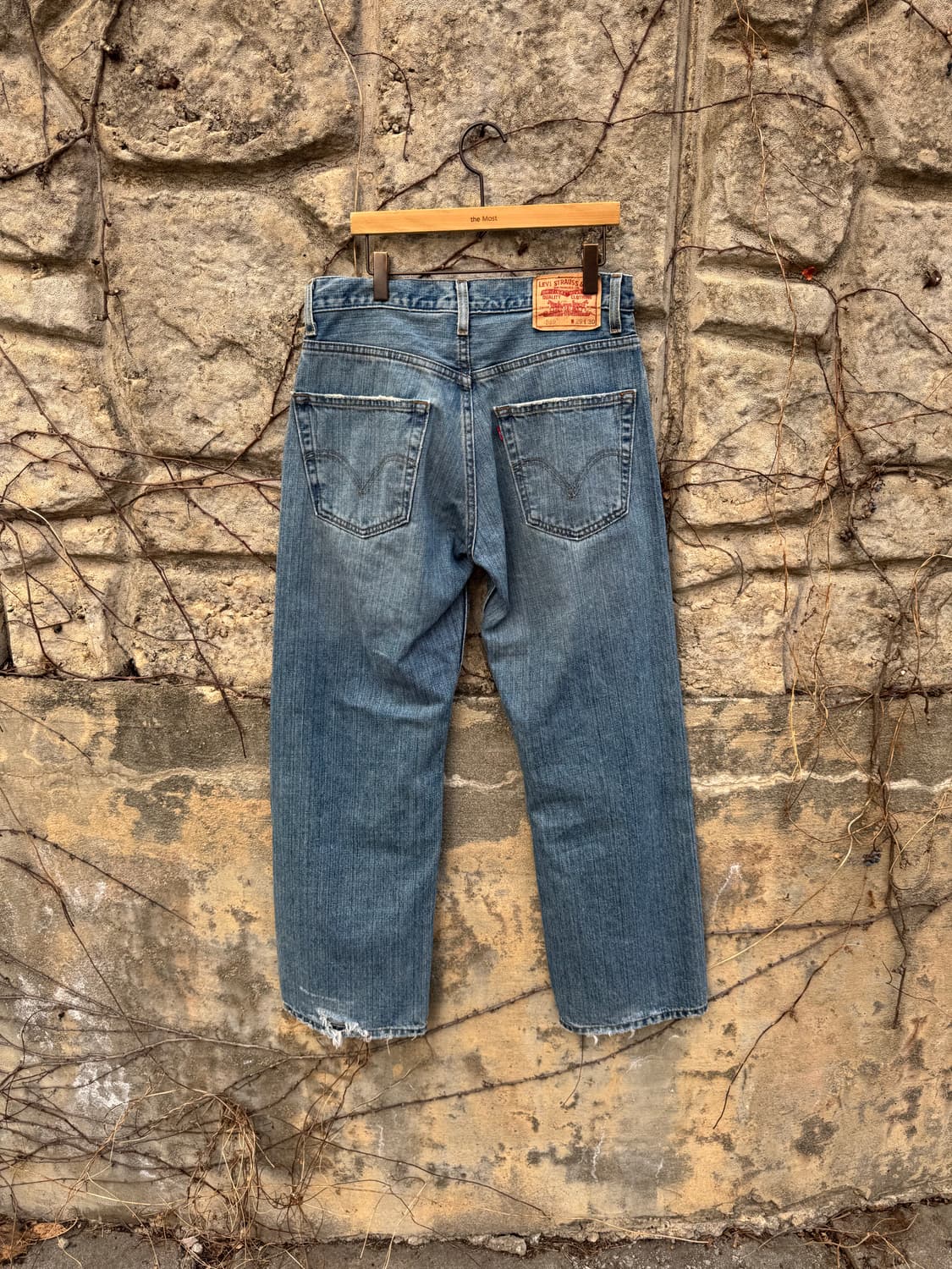 00s 리바이스 빈티지 569 루즈 스트레이트핏 워싱 데님 팬츠 상품이미지2