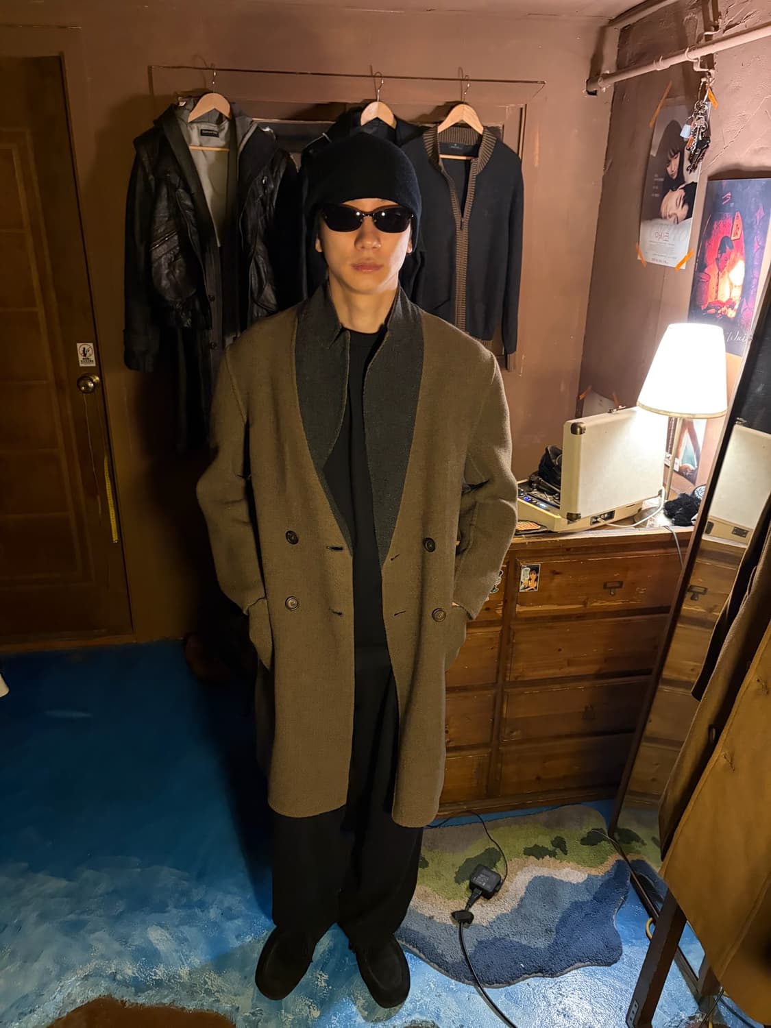 LARDINI WOOL REVERSIBLE MINIMAL COAT 상품이미지5