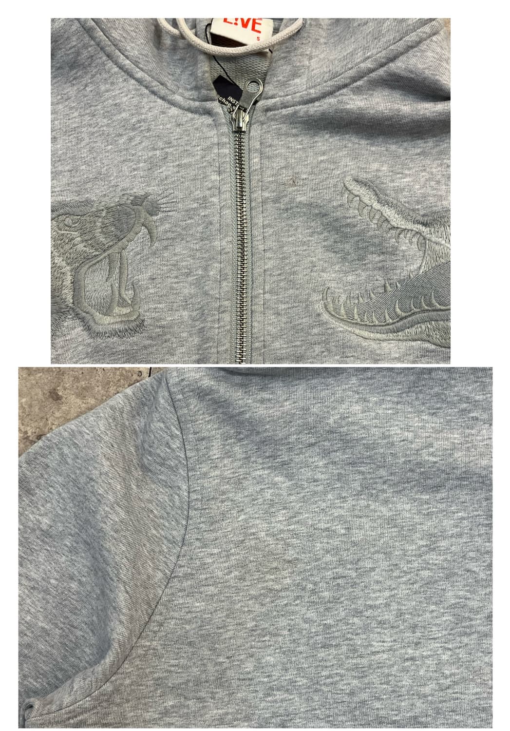 라코스테 자수 후드집업 그레이 5 #csz2337 상품이미지6