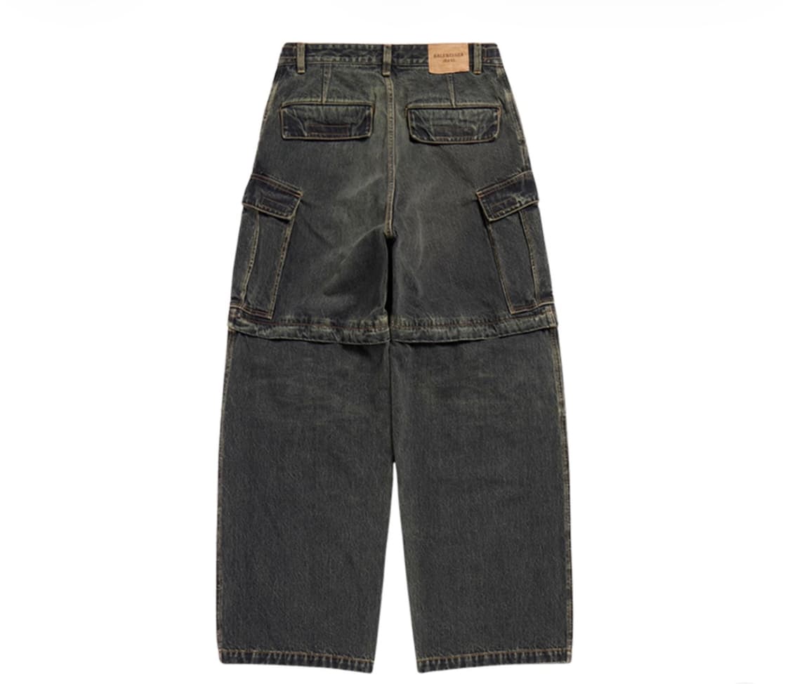 [새상품][XS] 발렌시아가 재패니즈 컨버터블 카고 데님 팬츠 판매 상품이미지2