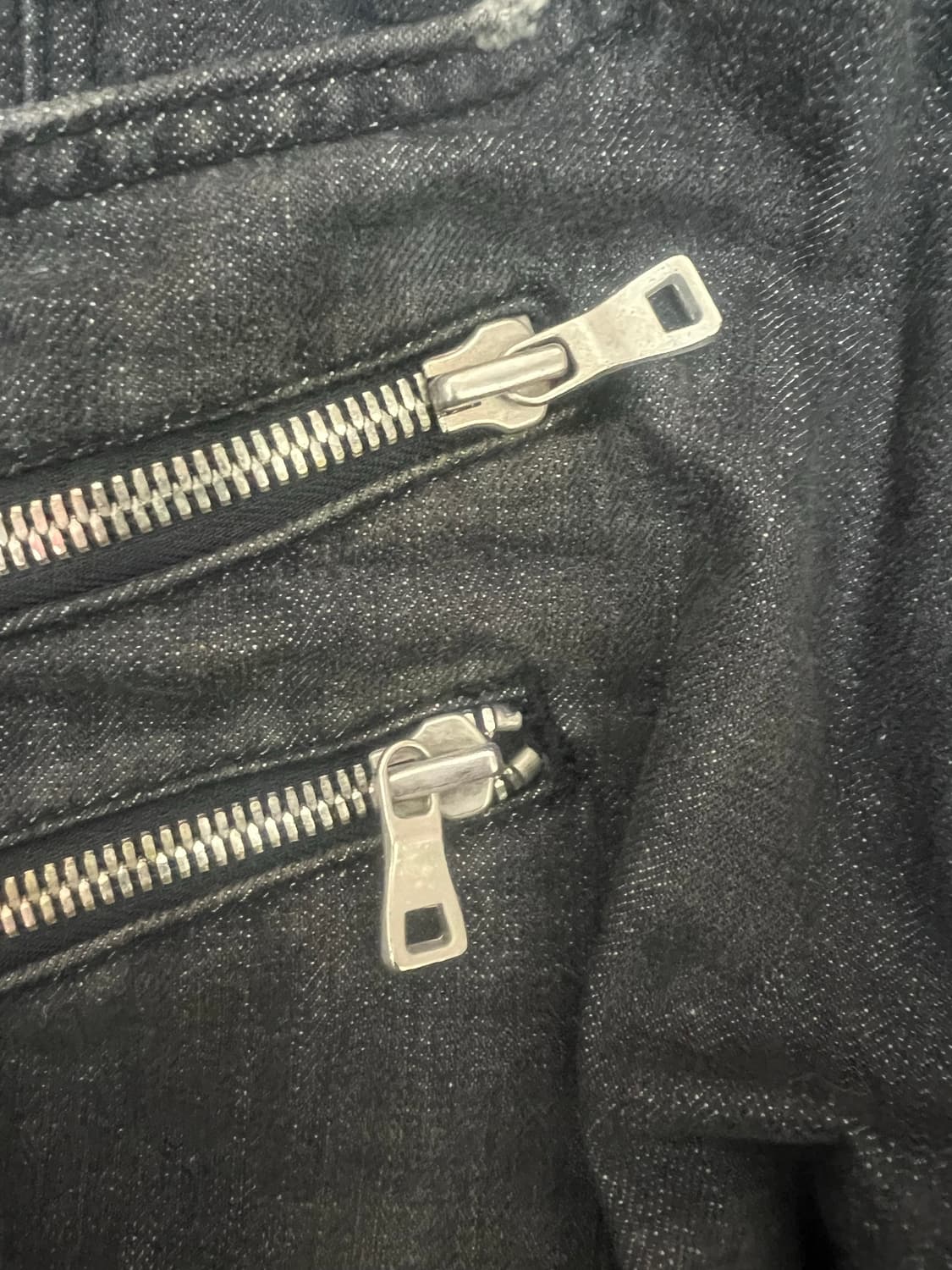 발망 메인라벨 6포켓 슬림 바이커진 32사이즈 흑청 빈티지 상품이미지5