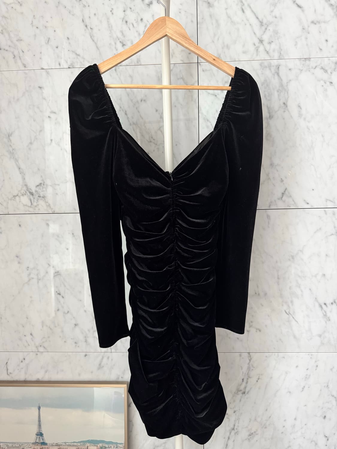 Zara Velvet Dress Lace up 자라 벨벳원피스 상품이미지6