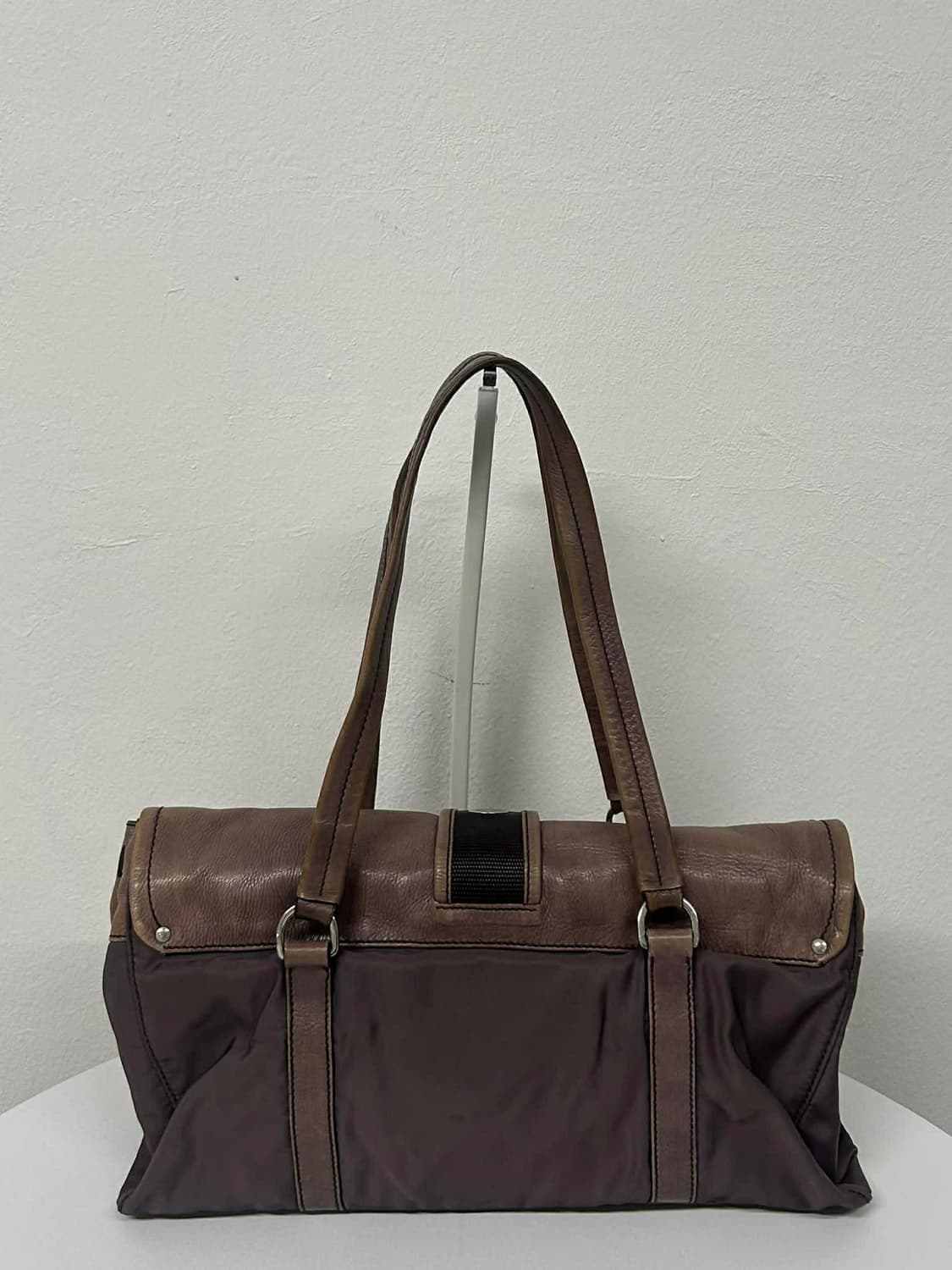 프라다 빈티지 가죽 트림 포코노 숄더백 토트백 상품이미지4