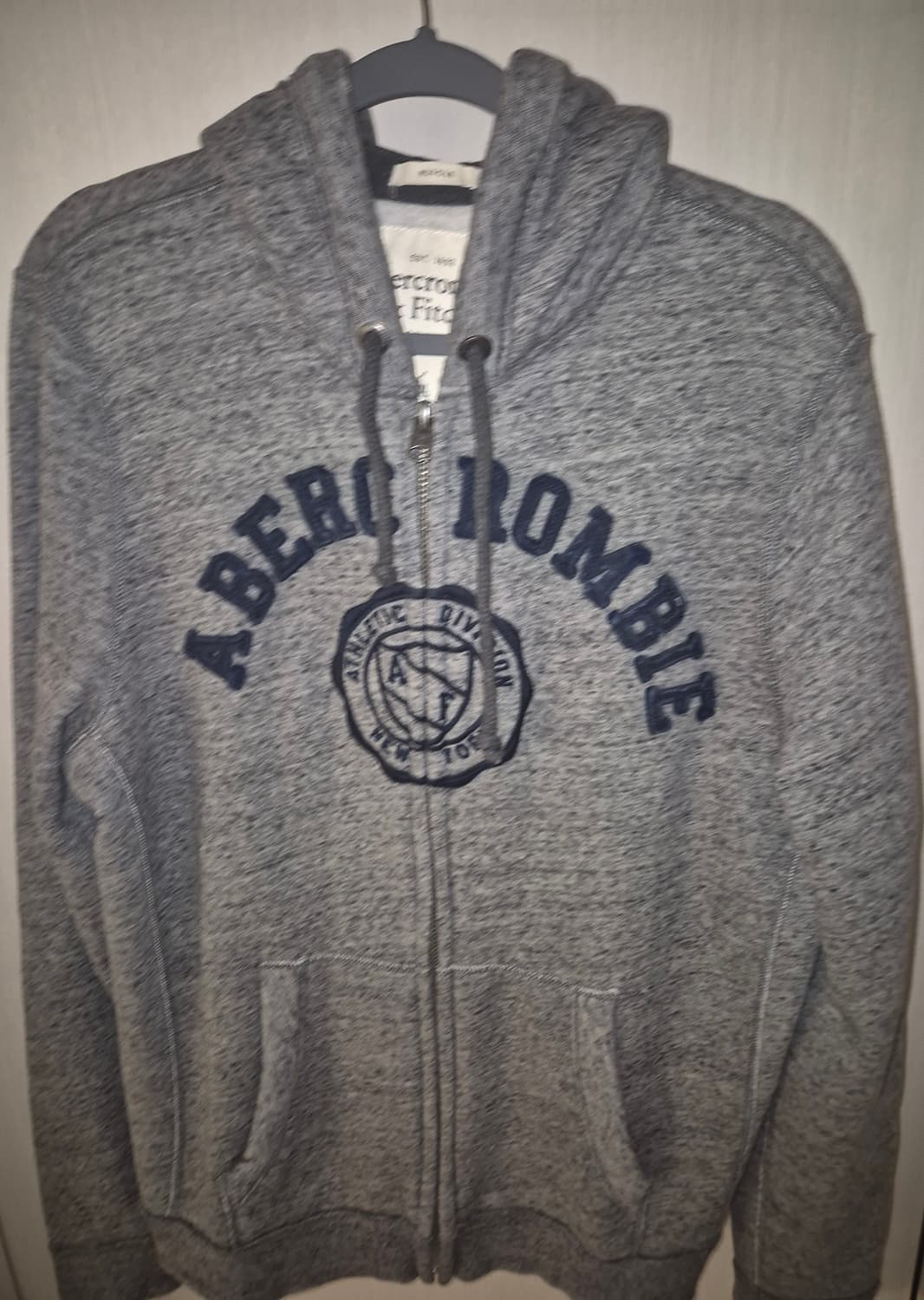 아베크롬비 머슬핏 그레이 네이비 후드집업 XL 상품이미지3