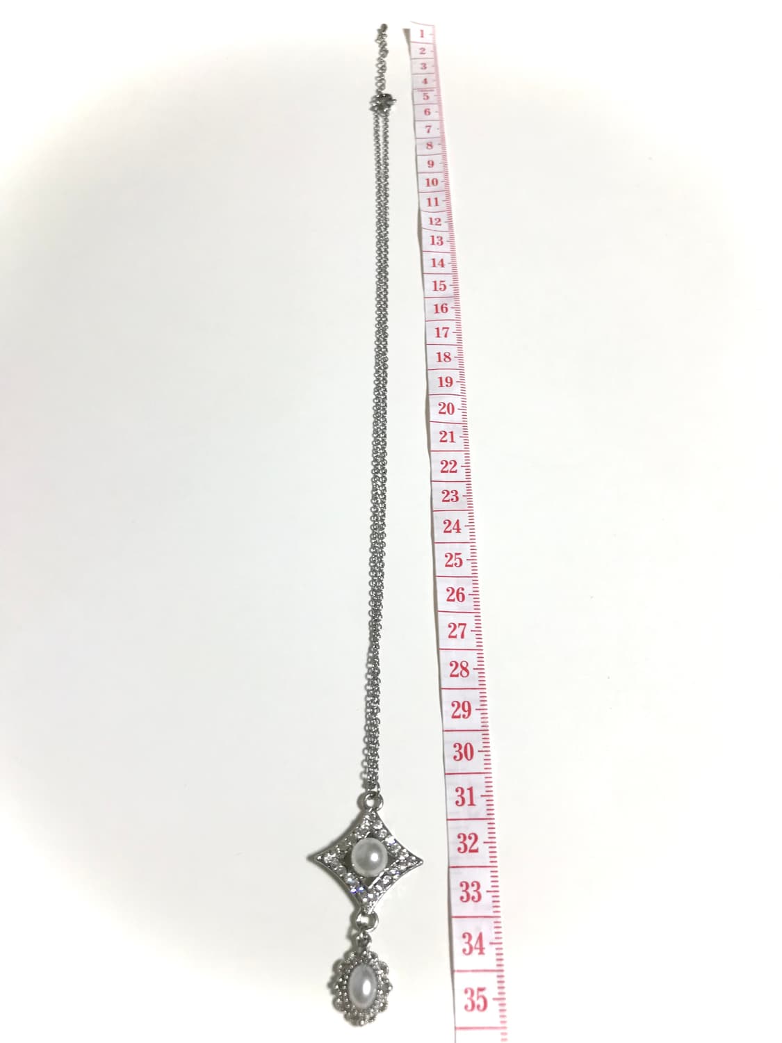 빈티지 오네 갸루 진주 써지컬체인 목걸이 상품이미지3