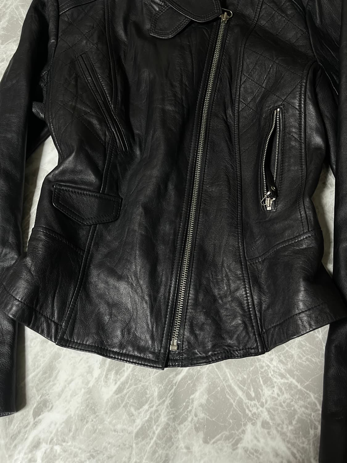 leather biker jacket 상품이미지3