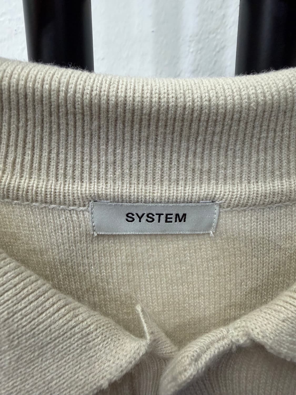 정품) 시스템옴므 한섬 22ss 카라넥 니트 105 상품이미지6