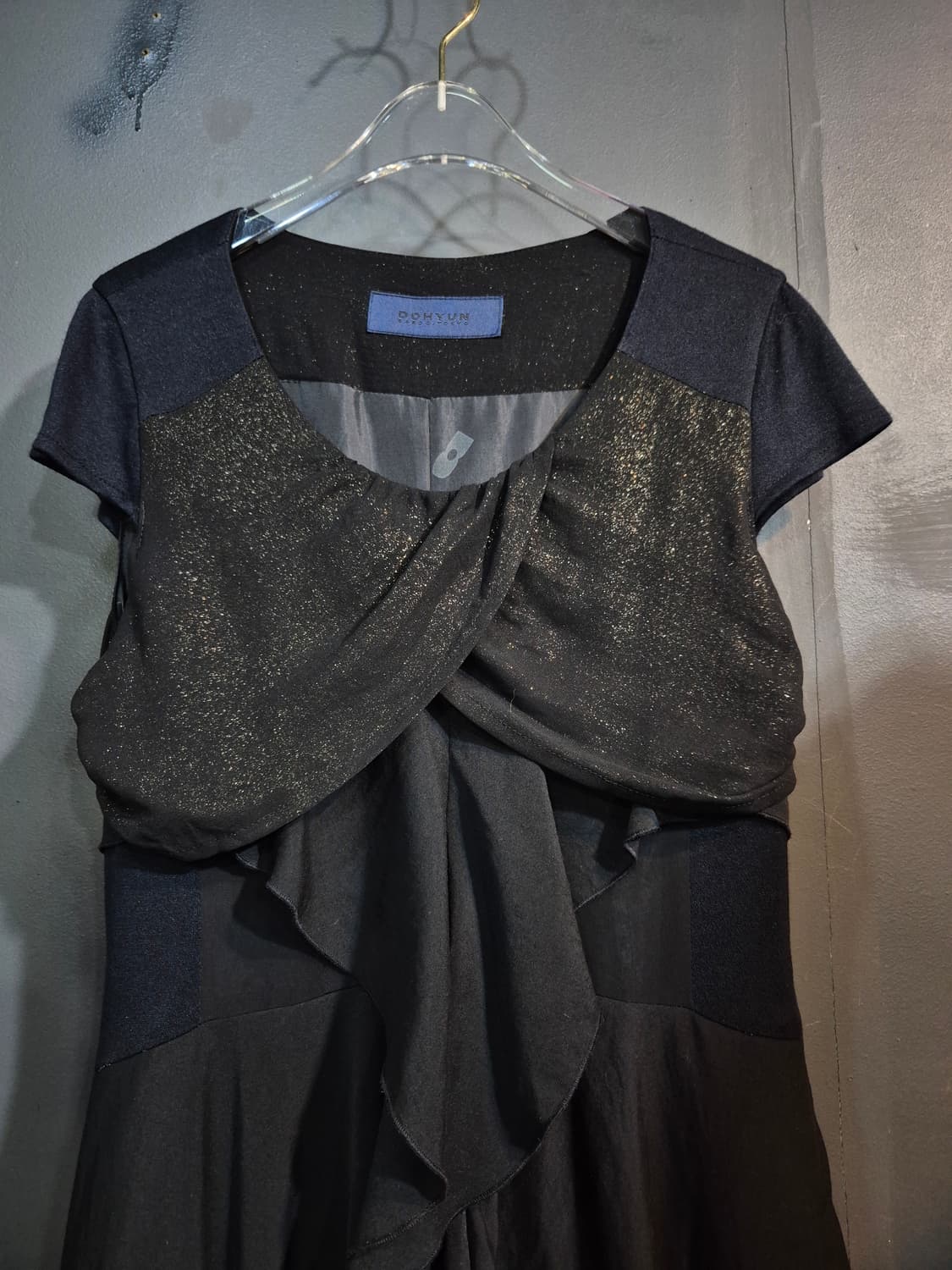 디자이너 DOHYUN 블랙 프릴 원피스 S 상품이미지3