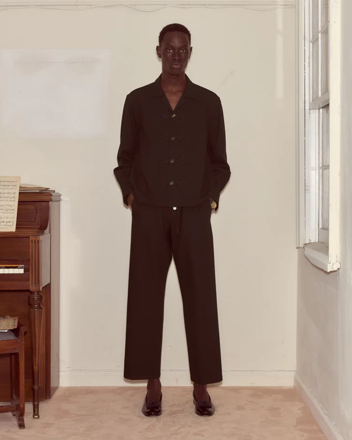 [L]보디 BODE Astor Trillium 셔츠/블랙 상품이미지2