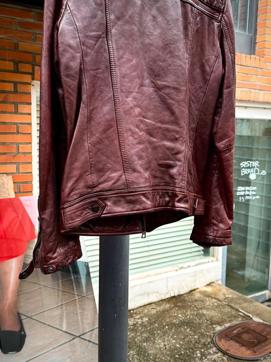 ALLSAINTS – Deep Brown Lambskin Rider Ja 상품이미지7