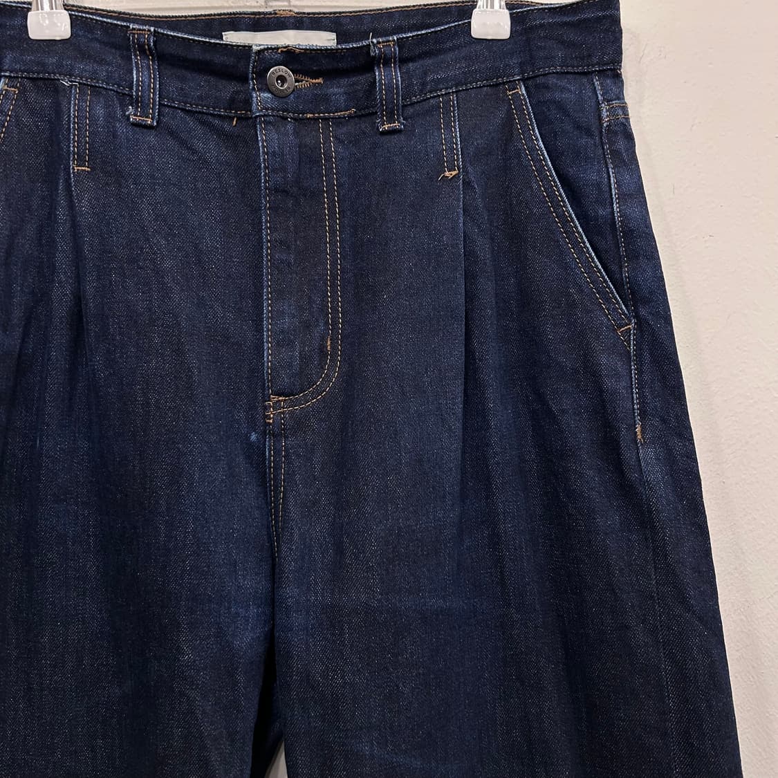 비슬로우 투턱 와이드핏 샐비지 아메카지 데님팬츠 상품이미지1