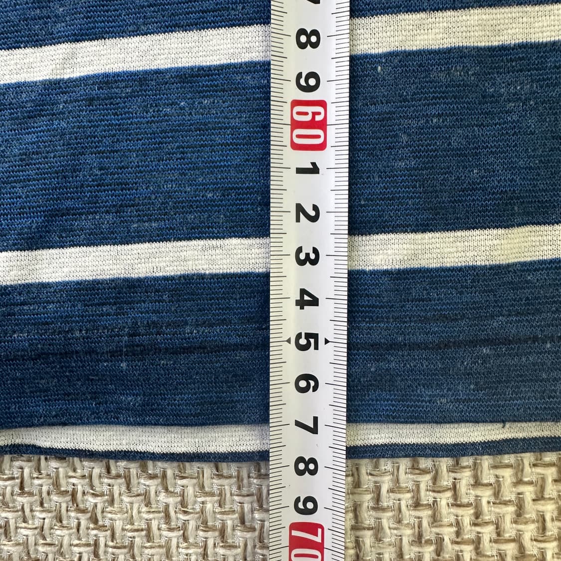 100 헤지스 스트라이프 배색 반팔 0413D 상품이미지6