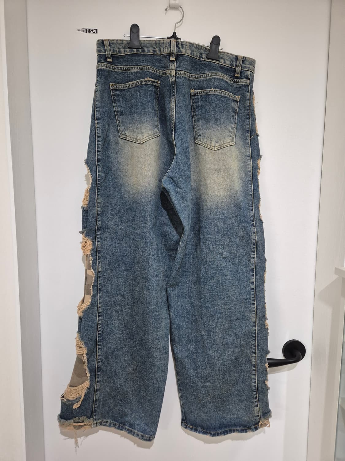 오버핏 카모 디테일 데님팬츠 상품이미지2