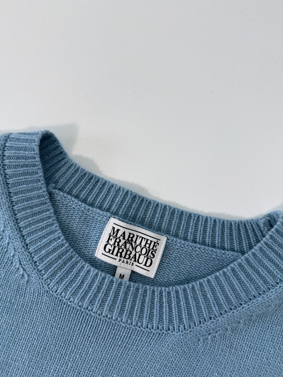 마리떼프랑소와저버 루즈핏 클래식 로고 스카이블루 니트 상품이미지4