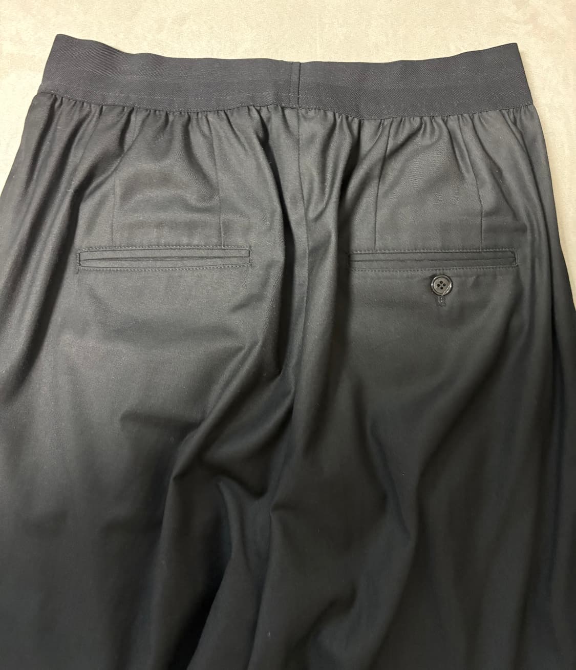 We11done 웰던 밴딩 와이드 슬랙스 팬츠 블랙 / os 상품이미지5