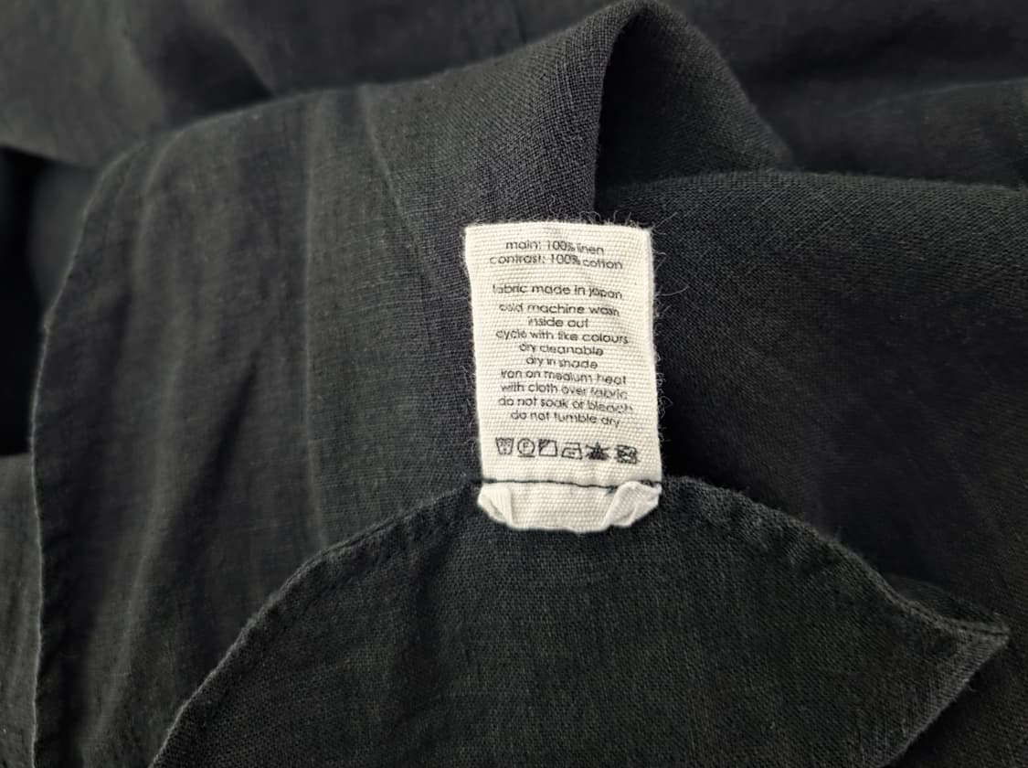 bassike 블랙 린넨100% 주름배색 오픈형 스커트 25
 상품이미지8