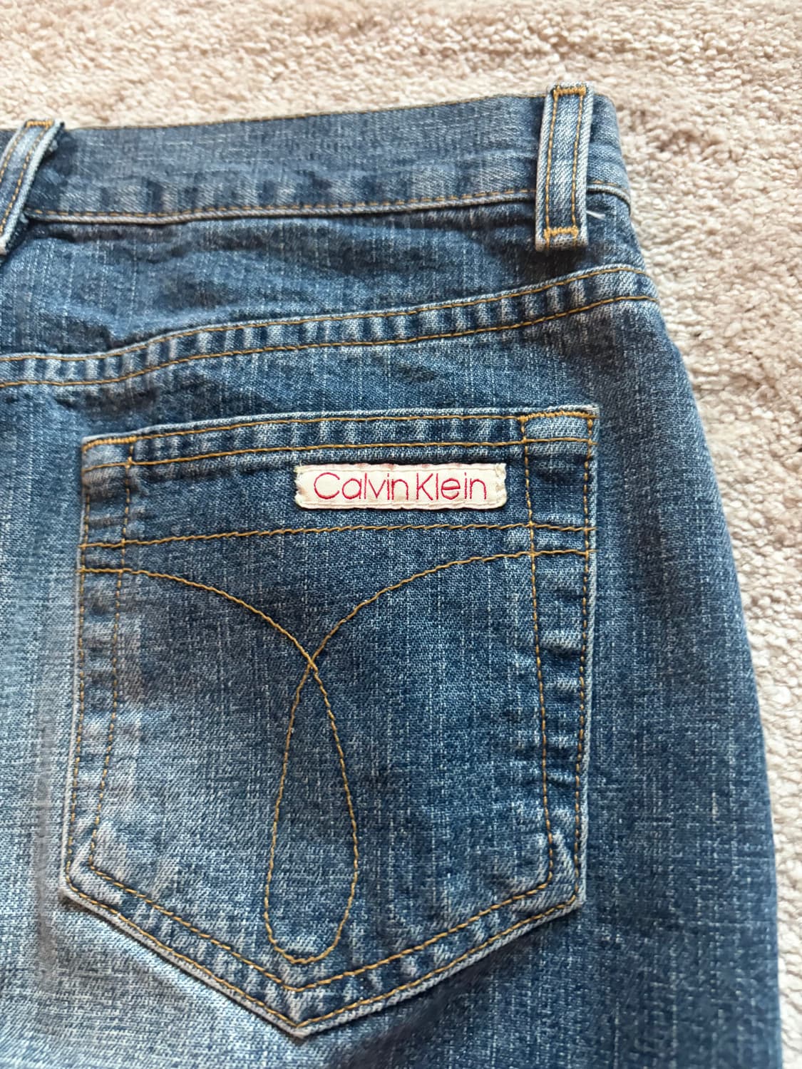 Calvin 2000 빈티지 데님 스커트 상품이미지4