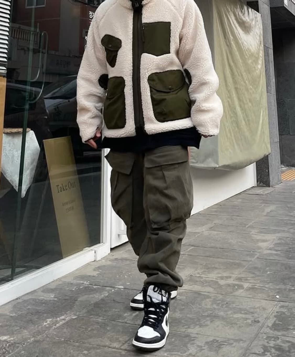 카키색 카고 팬츠 (30-32 추천 착용사진첨부) 상품이미지3