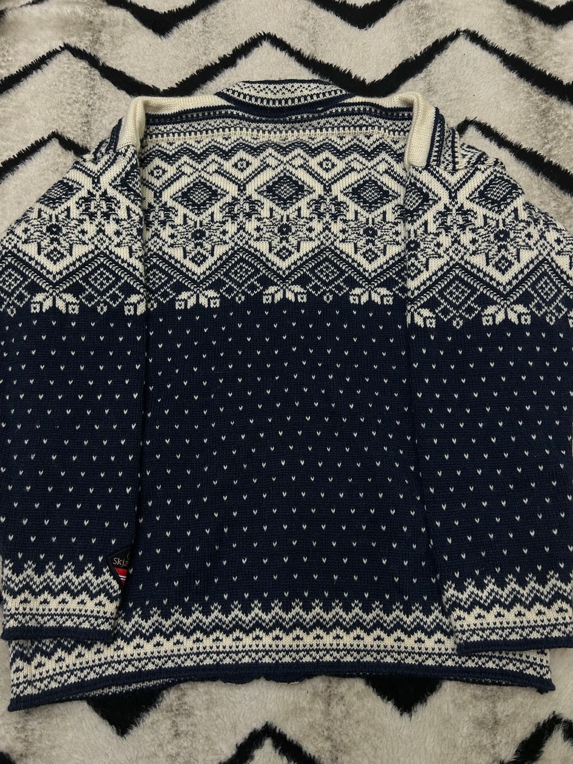 [실측XL]Skjaeveland 노르웨이 스칸디나비아 패턴 울 가디건 상품이미지3