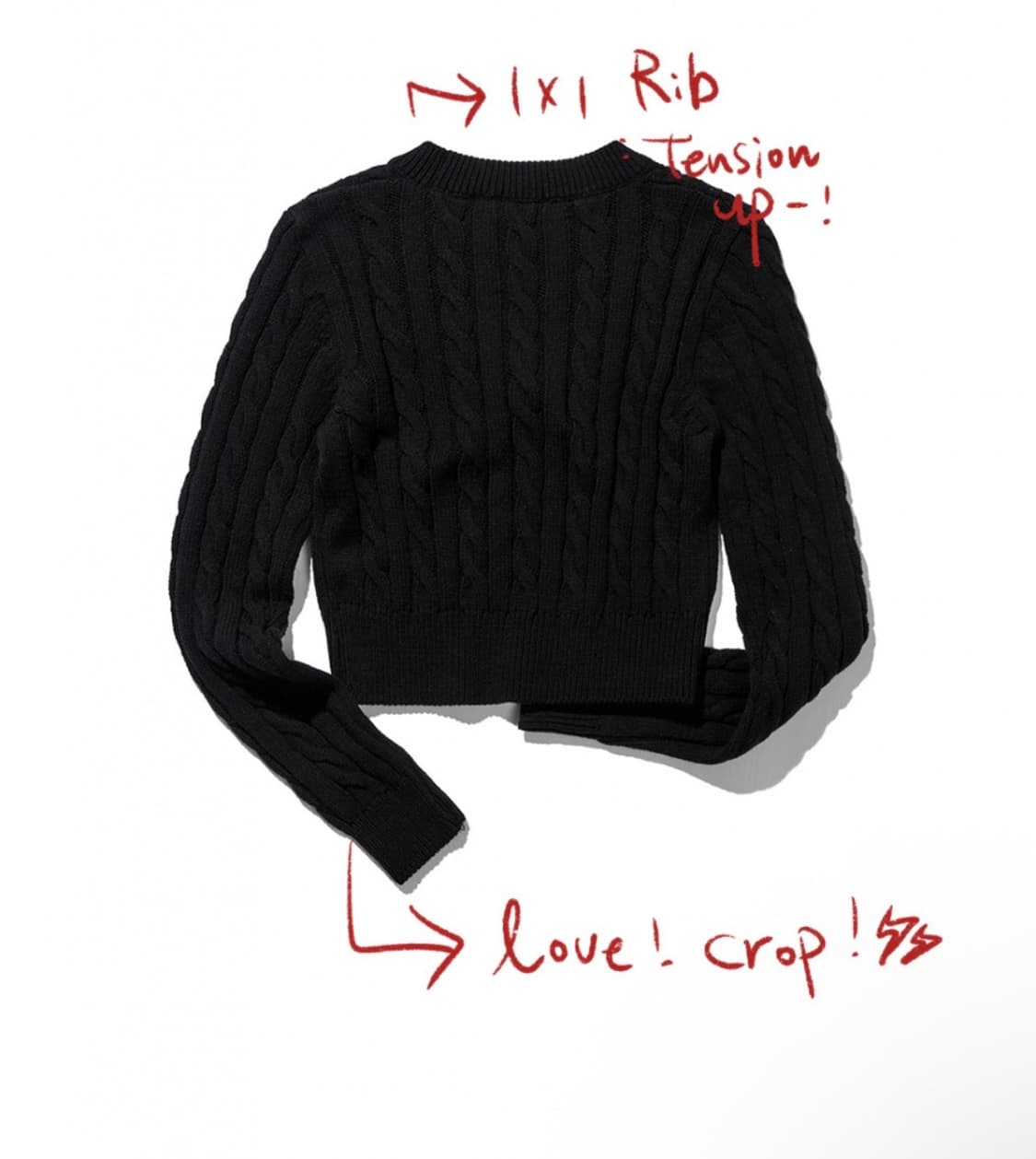 비터셀즈 크롭니트 블랙 상품이미지7