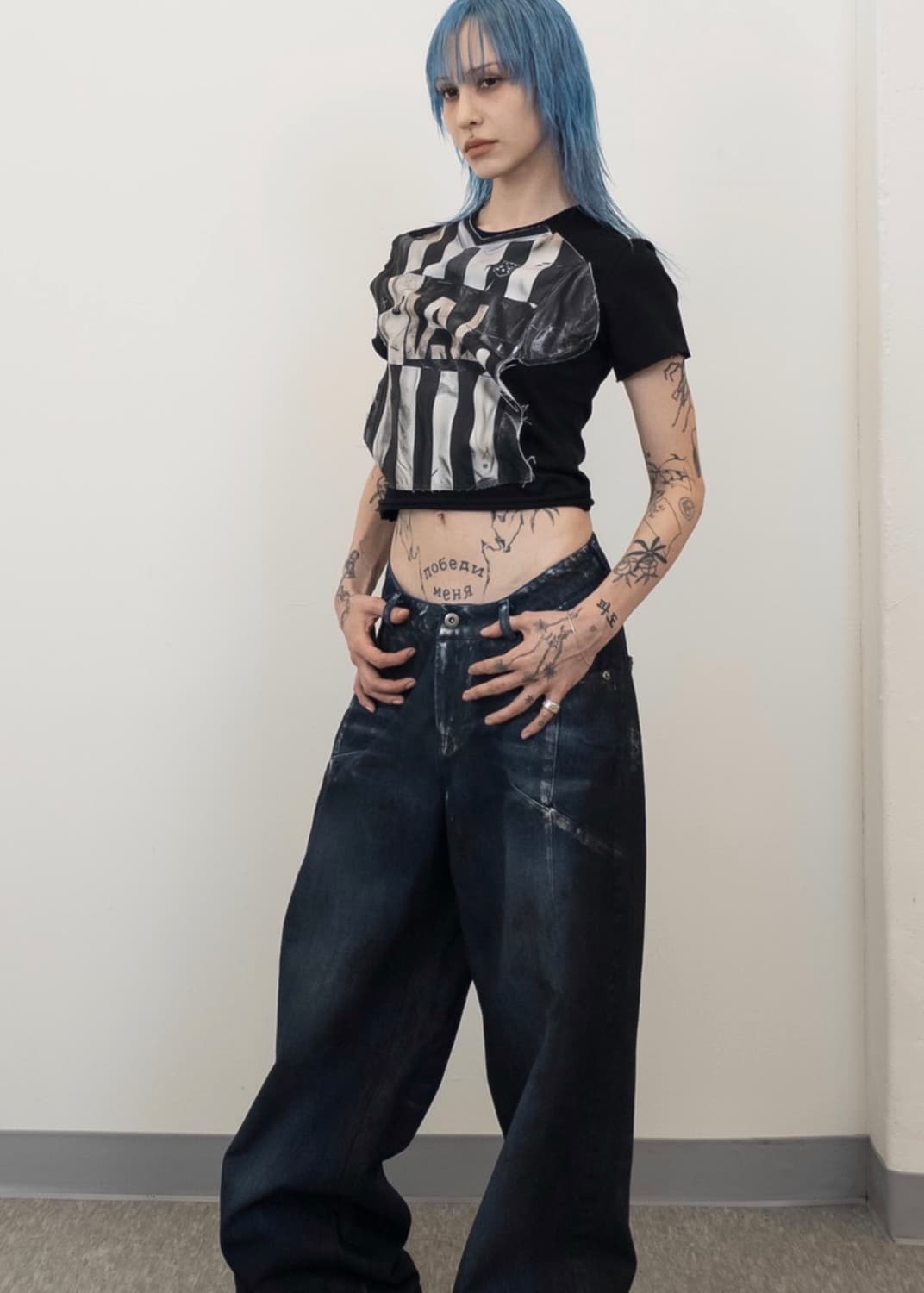 dogmaehks 크롭 프린팅 티셔츠  상품이미지2