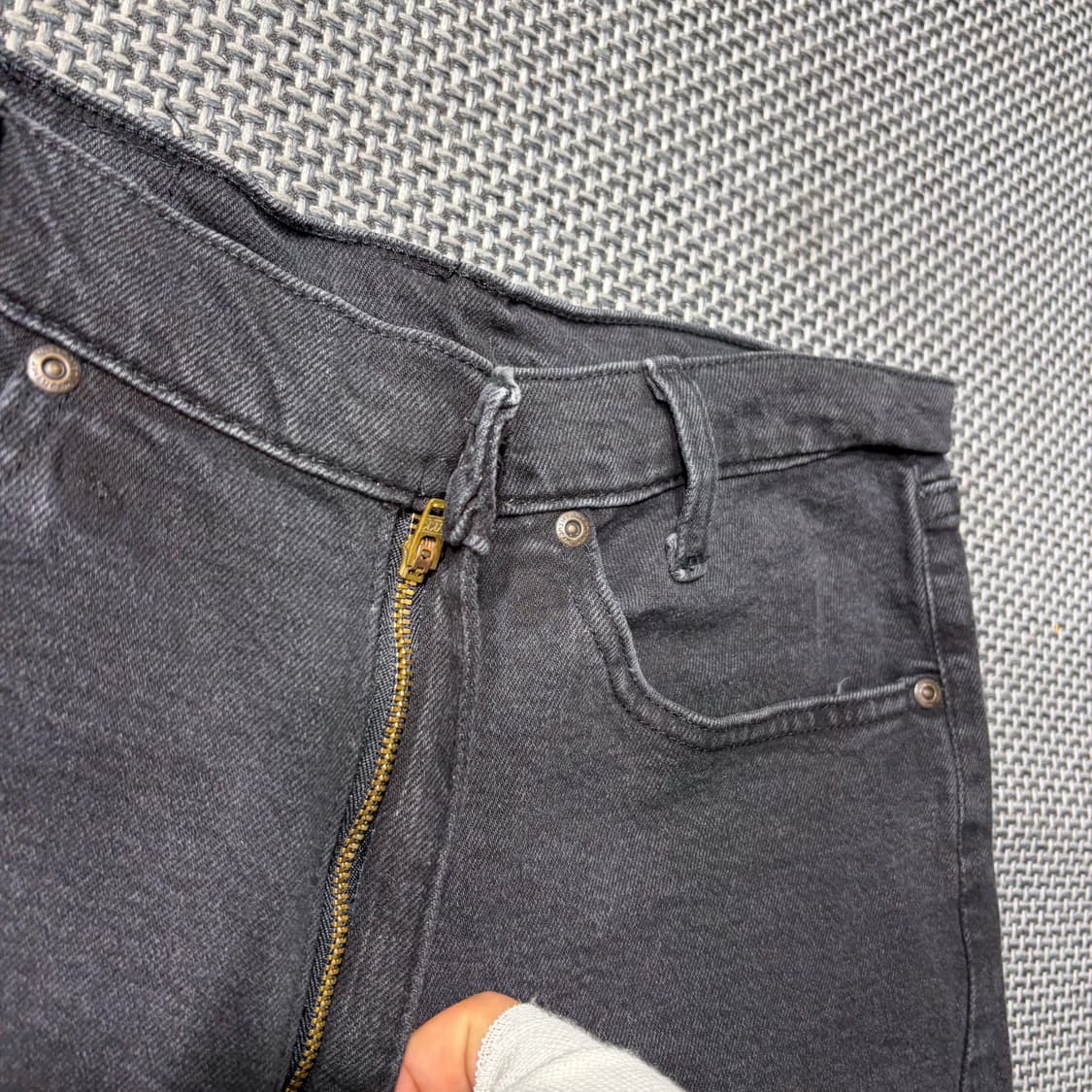 랭글러 블랙 데님 반바지 (31) 상품이미지5