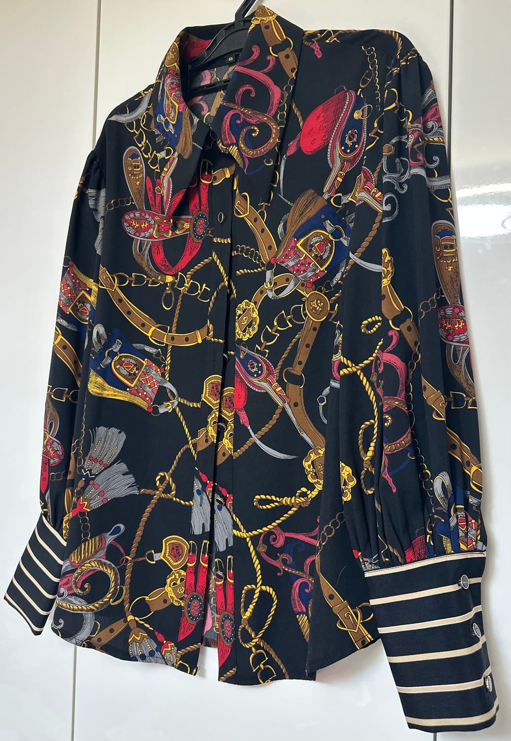 에고이스트 블랙 패턴 블라우스 상품이미지6