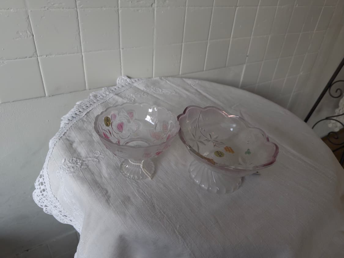 𝐒𝐨𝐠𝐚 Pink Glass Compote (Japan) 상품이미지1
