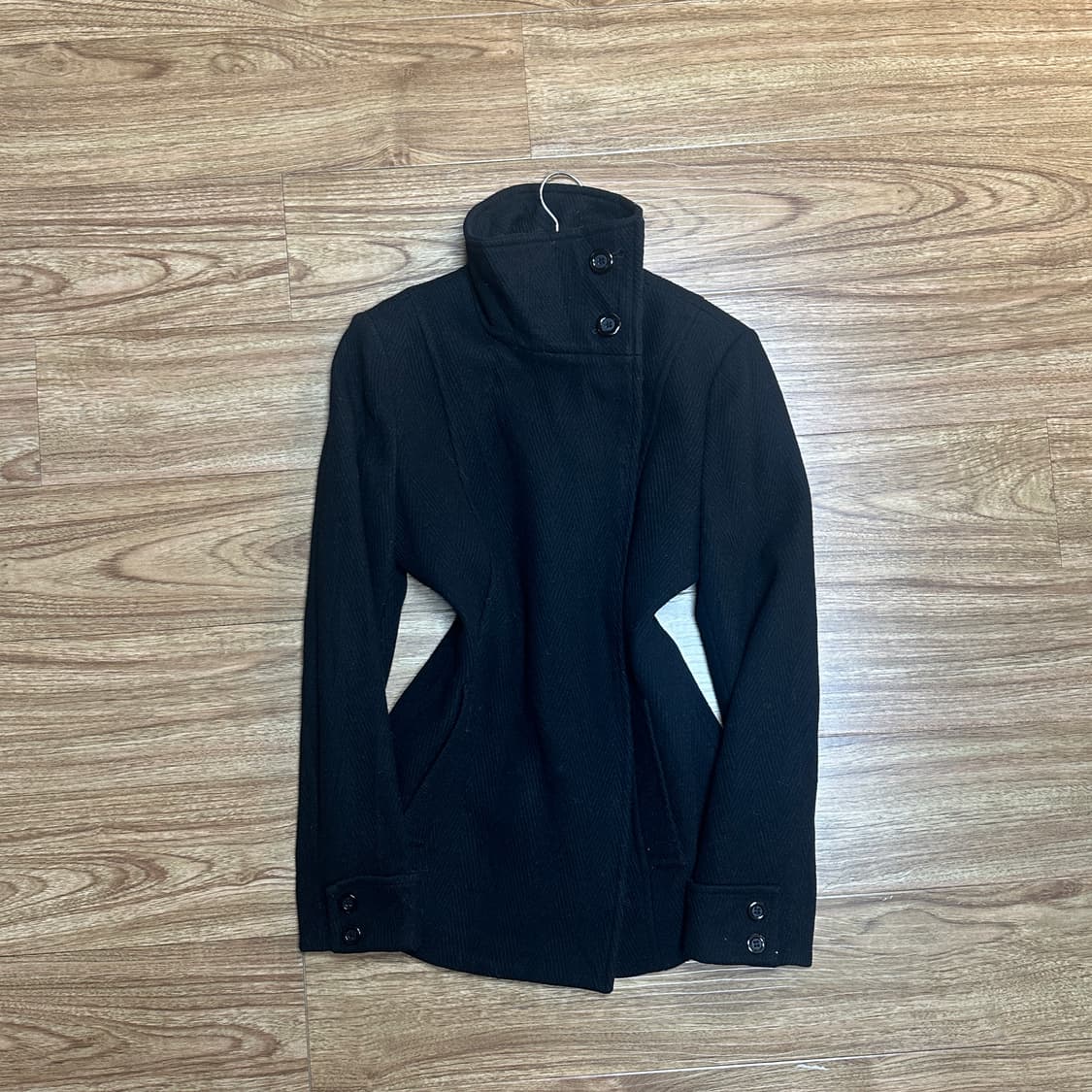 빈티지 블랙 하이넥 코트 오네갸루 로걀 공겜여주 코이세이오깔 고딕 긱시크 상품이미지1