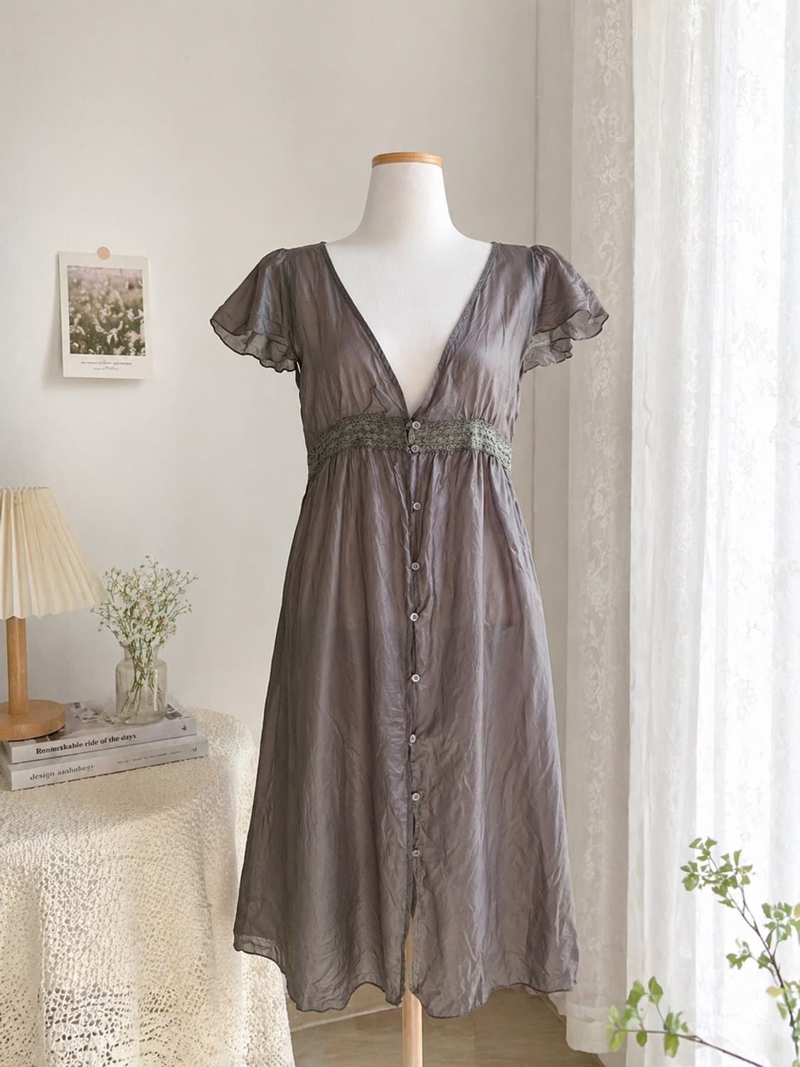 axes femme레이스 절개 원피스 상품이미지1