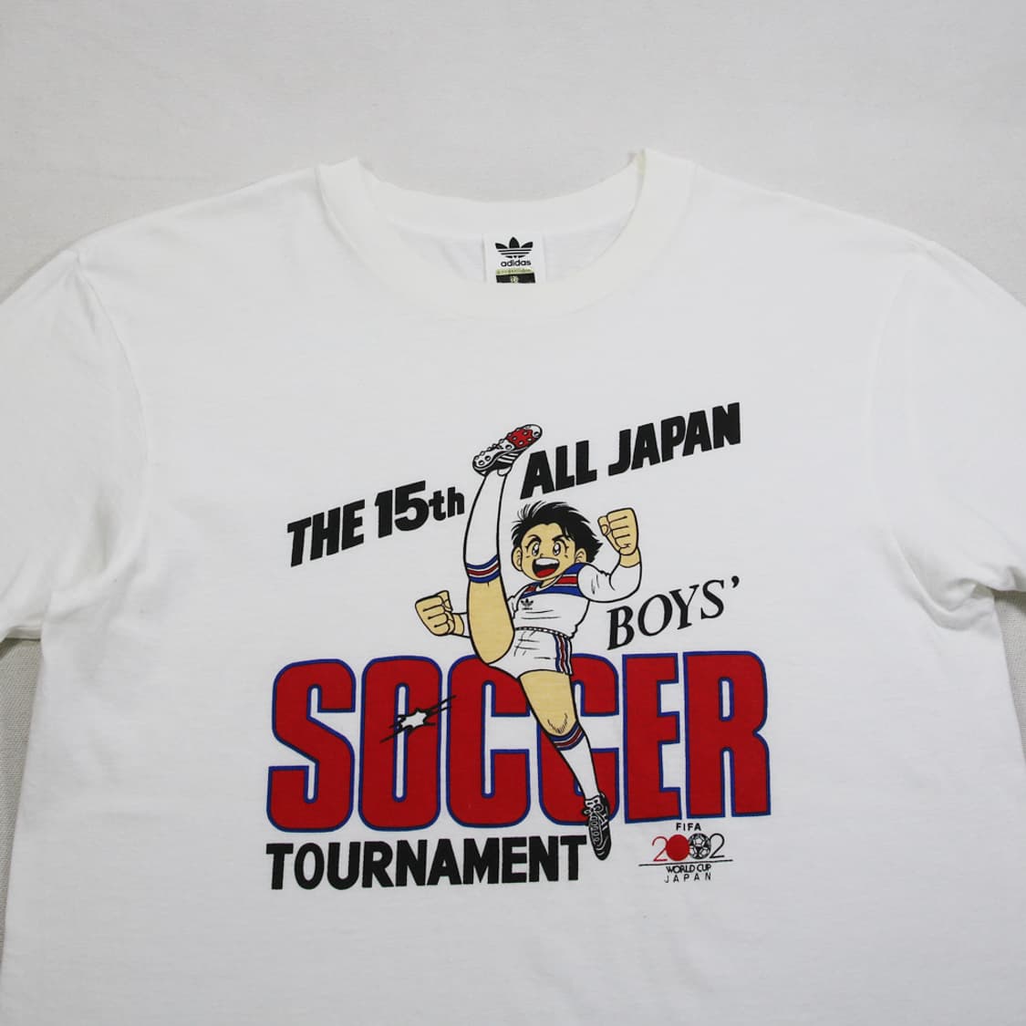 (착용컷) 90's 아디다스 전일본 소년 축구 대회 반팔 티셔츠 (95) 상품이미지4
