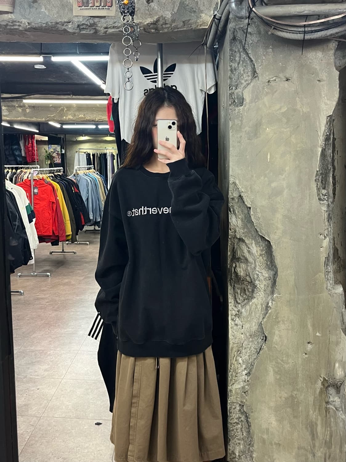 디스이즈네버뎃 맨투맨 블랙 L #csz2272  상품이미지2