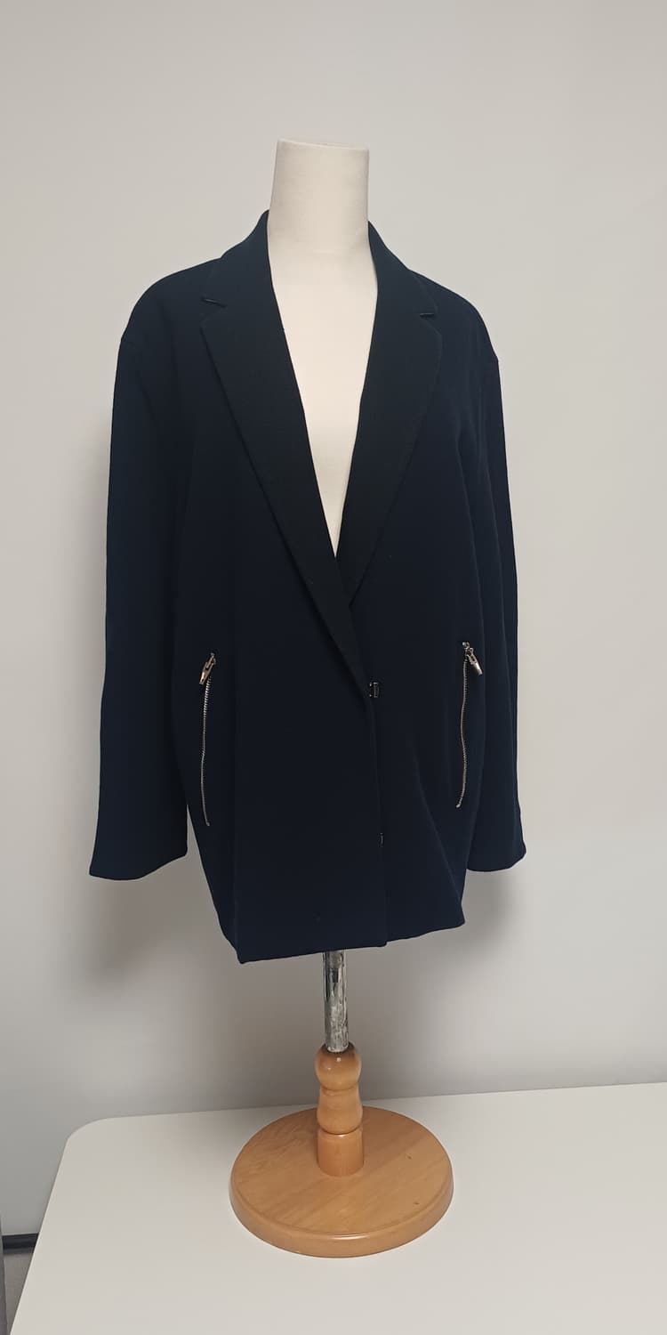 [울 98%/고급] 베네통 골드 지퍼 포인트 미니멀 자켓 (77/44호) 상품이미지1