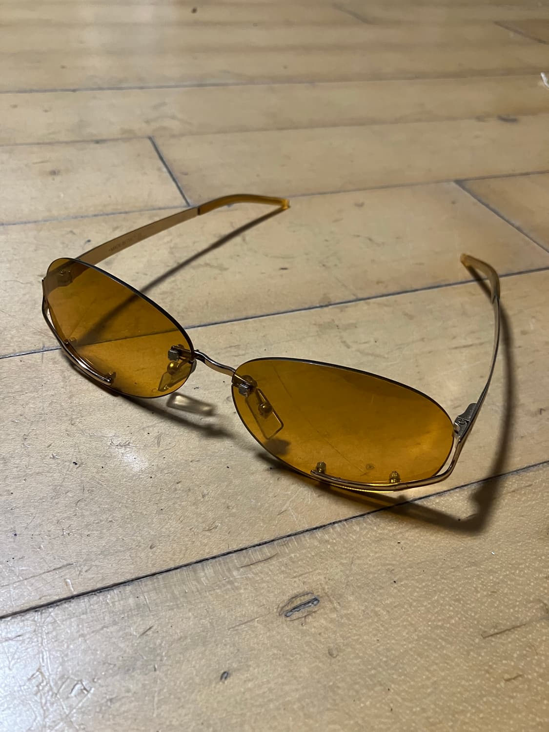 LOEWE 00s 빈티지 로에베 긱시크 골드 림리스 선글라스 상품이미지2