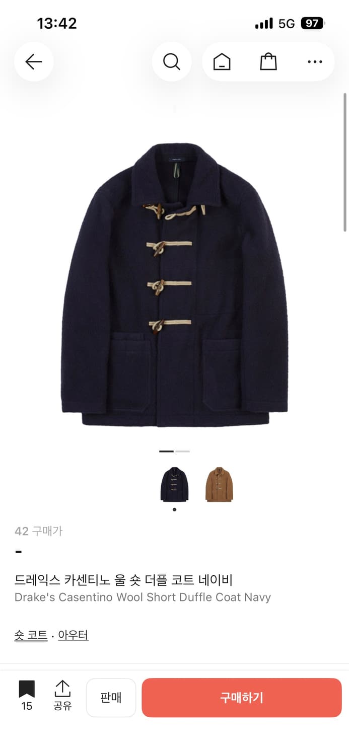 드레익스 카센티노 숏 더플 네이비 40 상품이미지1