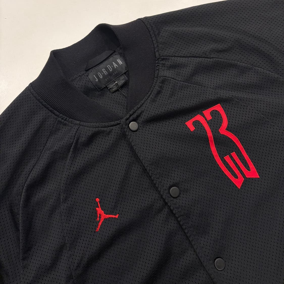 [2XL] 조던 블랙 레드 메쉬 봄버 자켓 B519 상품이미지3