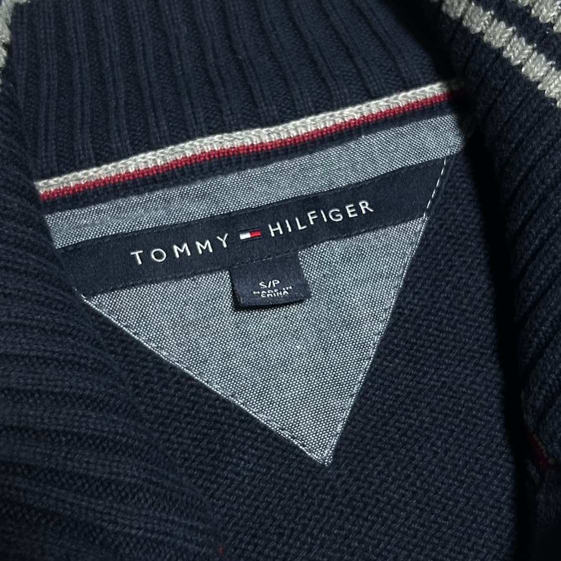 [M] Tommy 타미힐피거 네이비 코튼 집업 니트 상품이미지4