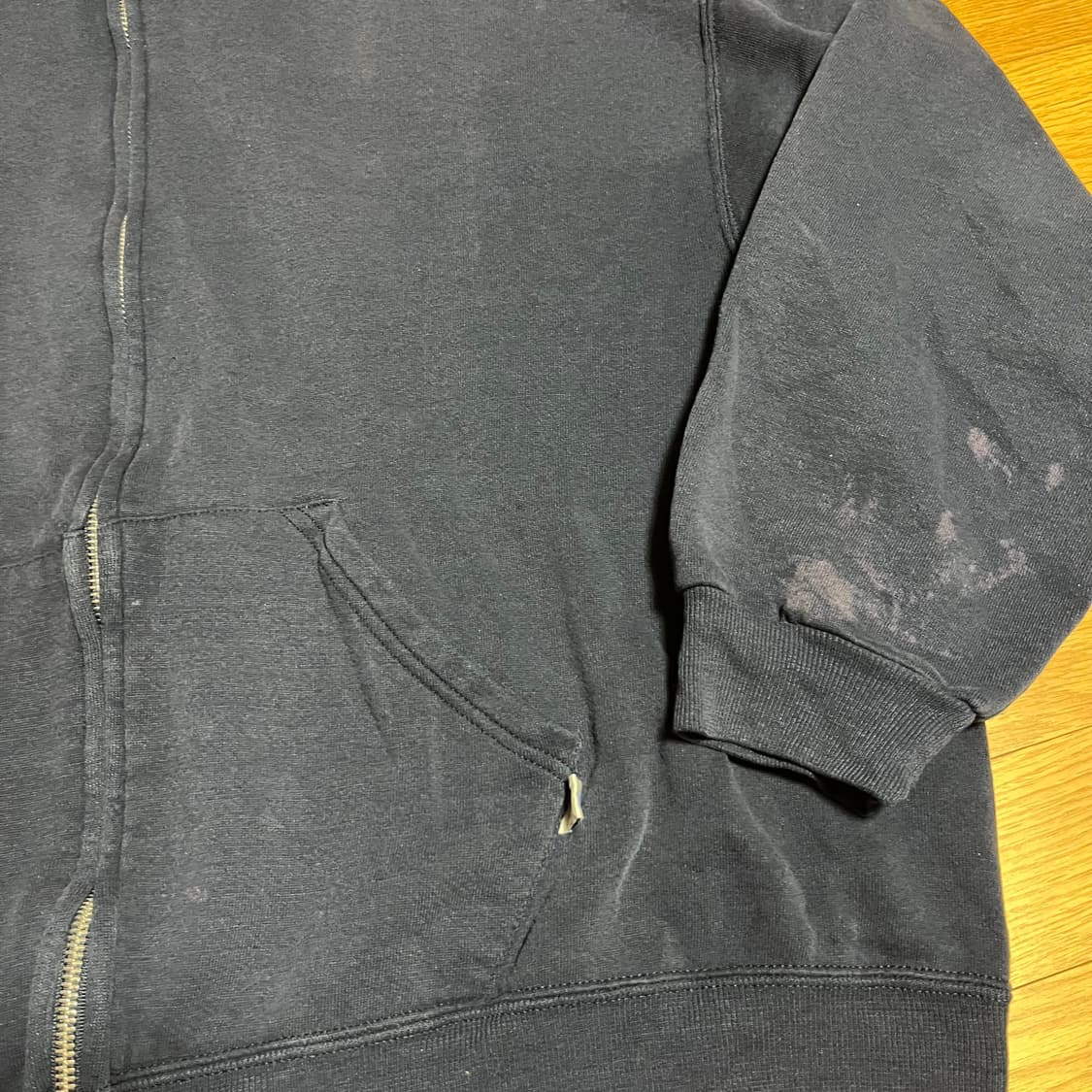 [XL] 00s 빈티지 페이디드 러셀 후드집업 네이비 상품이미지6