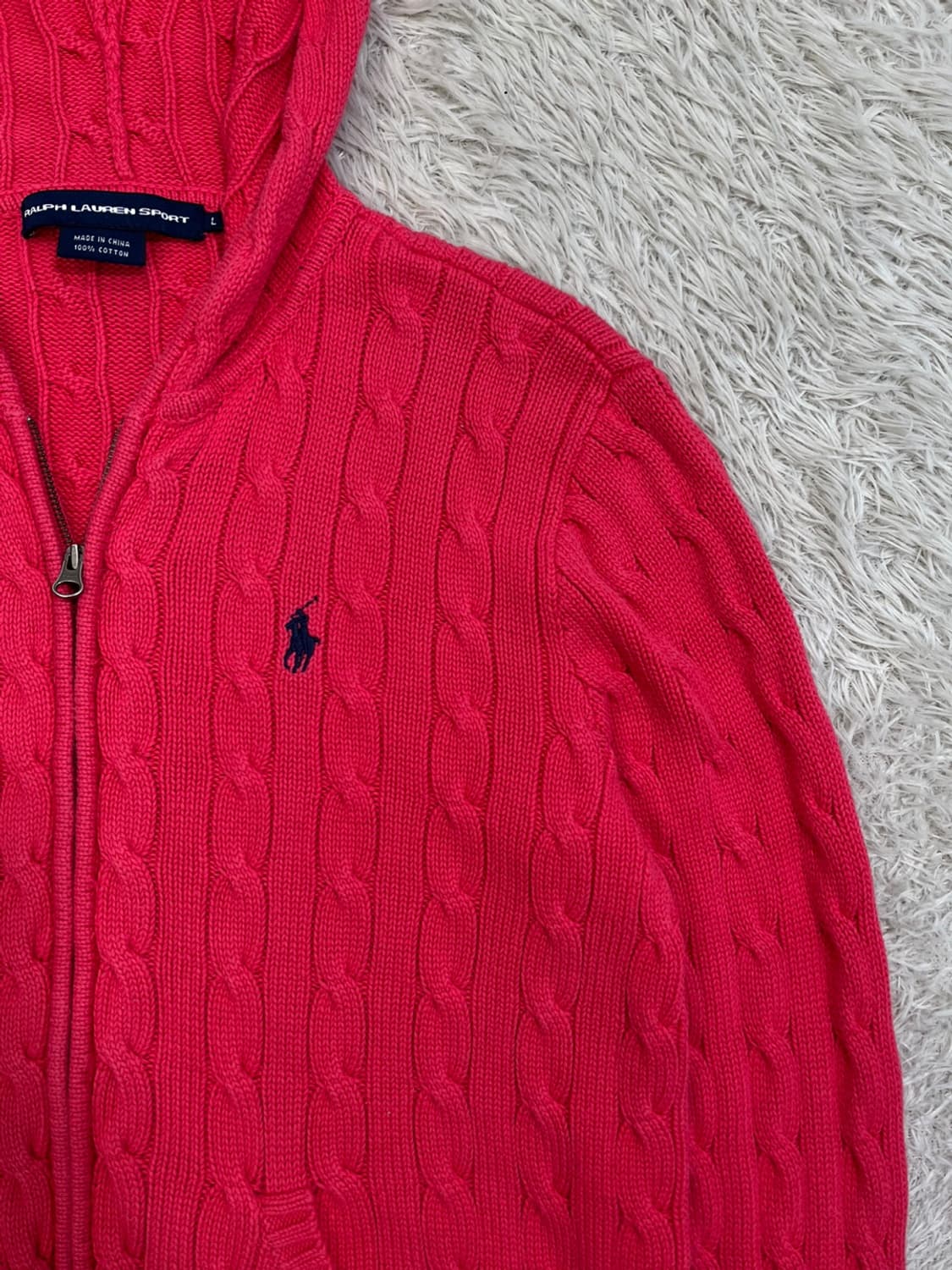 폴로 랄프 로렌 꽈배기 니트 후디 가디건/#2614 상품이미지2