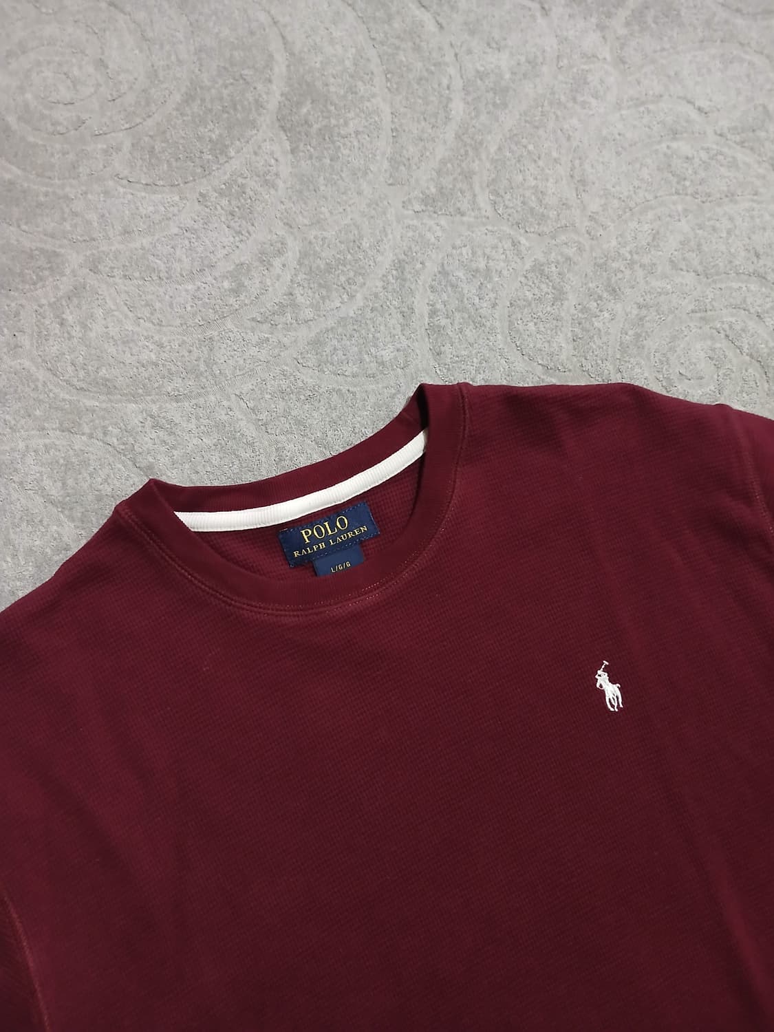 (새상품)폴로 랄프로렌 버건디 컬러 반팔티 L 상품이미지2