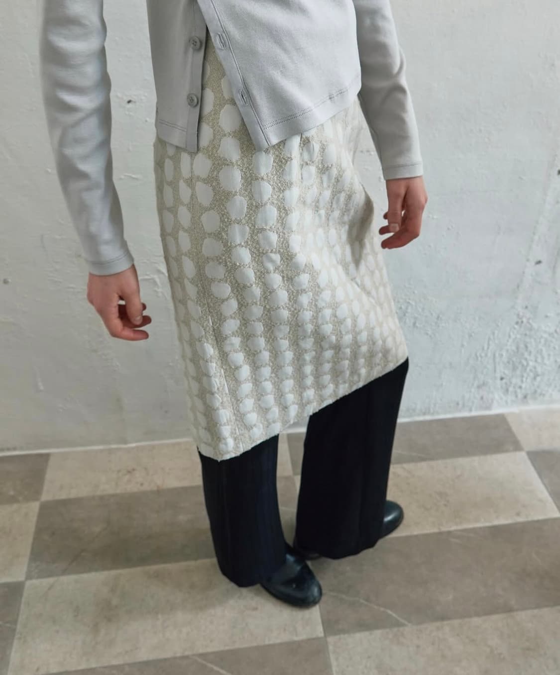 Nothingeverything pebble jacquard midi 상품이미지1