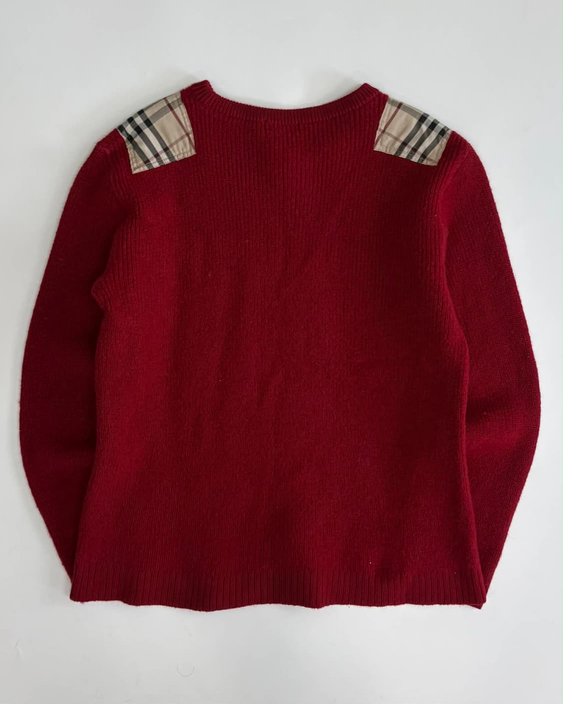 [3] 버버리 노바체크 레드 울 니트 스웨터 상품이미지2