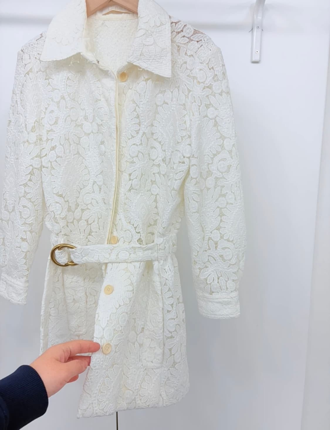 끌로에 레이스 벨티드 자켓 36 상품이미지2