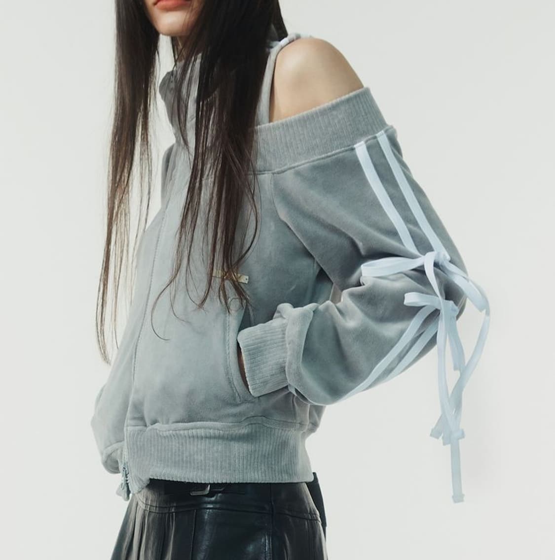 낫노잉 Not knowing 아이브 장원영 벨루아 리본  트랙탑 상품이미지2